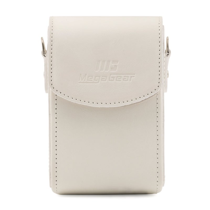 MegaGear Canon PowerShot SX740 HS, SX730 HS Leather Camera Case with Strap - White - Image 4
